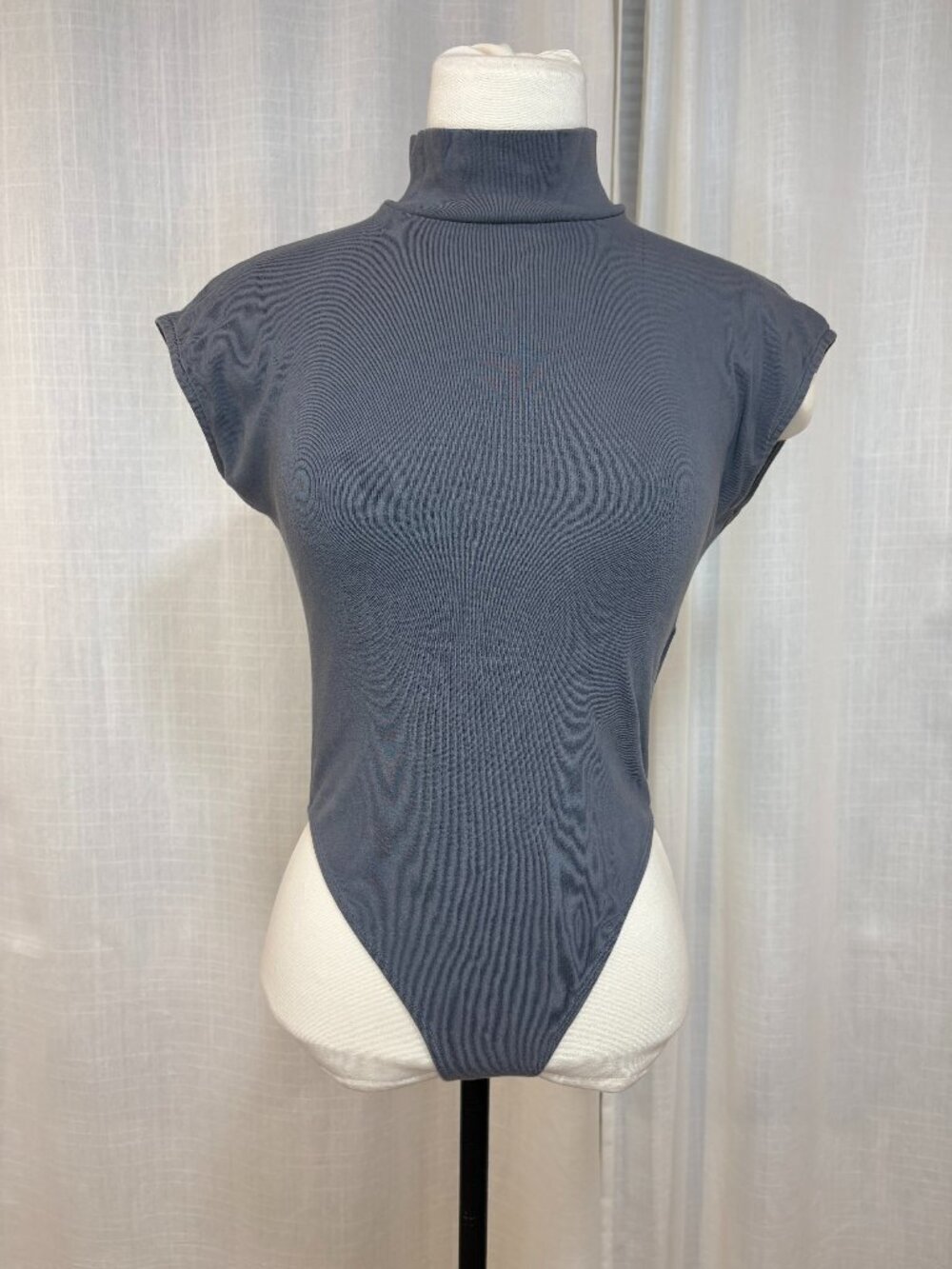 Zara Mock Neck Cap Sleeve Bodysuit / Leotard